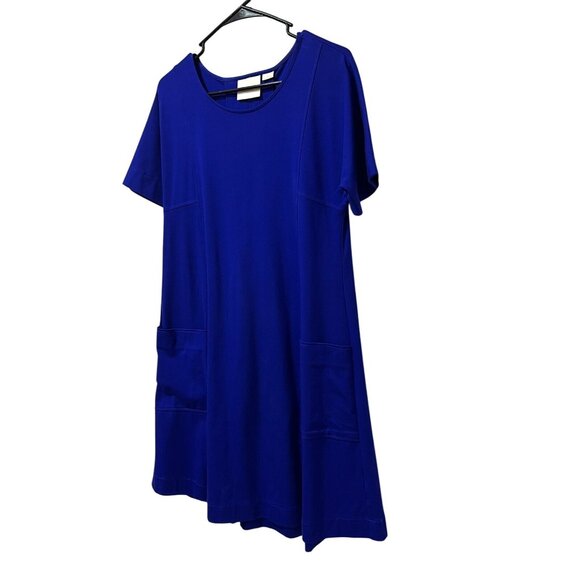 Anthropologie Maeve Women dress Size XS Blue Pockets Cotton/spandex Stretch - Picture 3 of 8
